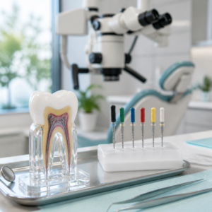 Endodontic root canal treatment setup at Dental Select Pattaya