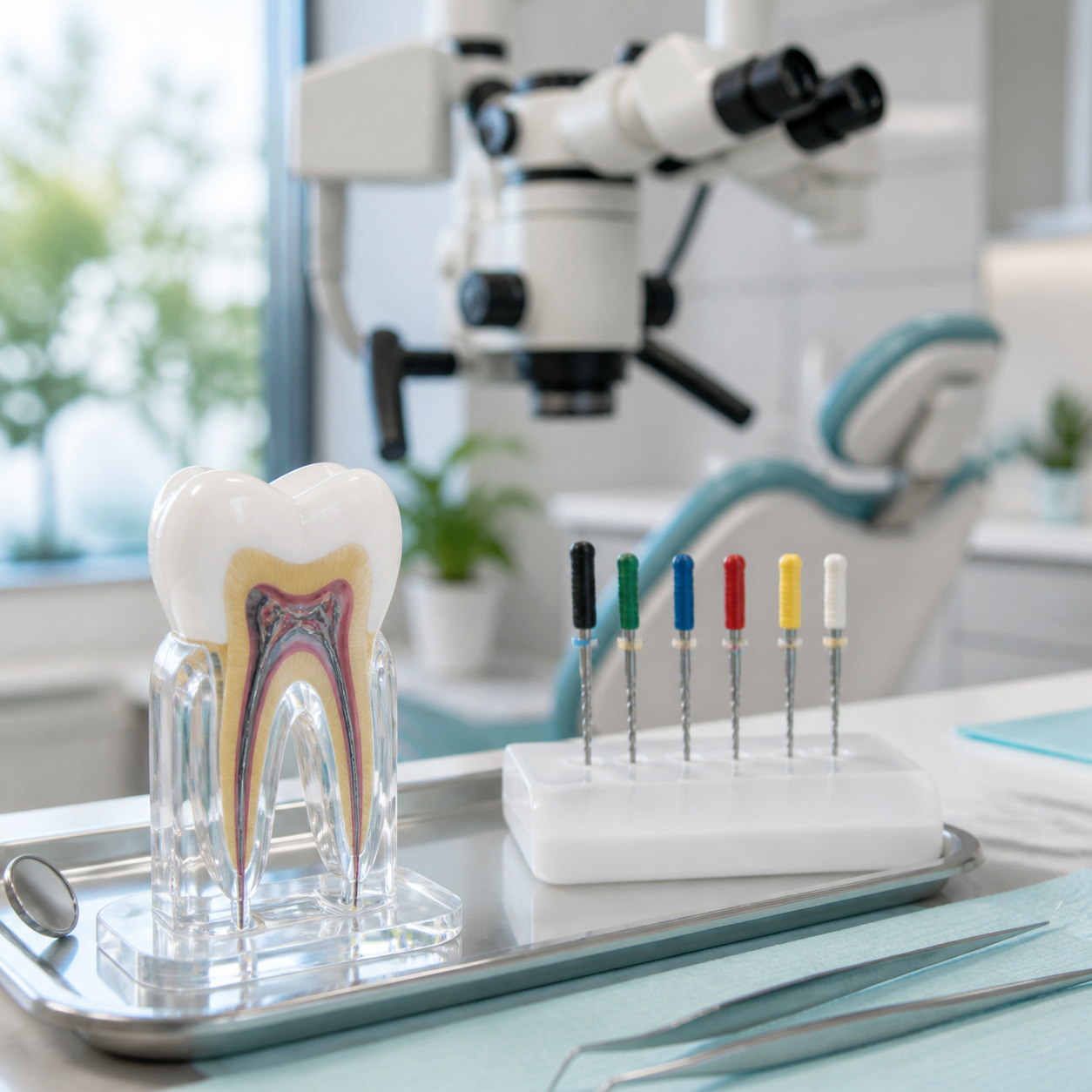 Endodontic root canal treatment setup at Dental Select Pattaya